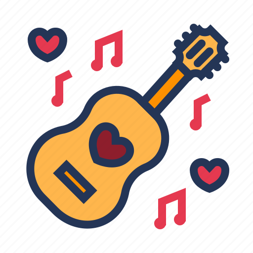 Guitar, love, music, note, relationship, romance, valentine day icon - Download on Iconfinder