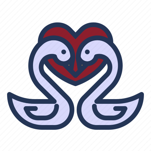 Couple, love, relationship, romance, swan, valentine day, wedding icon - Download on Iconfinder