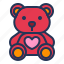 doll, heart, love, relationship, romance, teddy bear, valentine day 