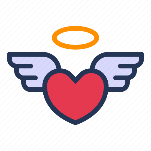 Angel, heart, love, relationship, romance, valentine day, wing love icon - Download on Iconfinder