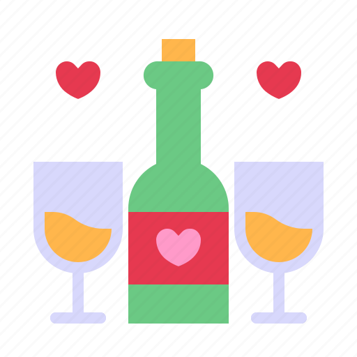 Dating, drink, love, relationship, romance, valentine day, wine icon - Download on Iconfinder