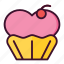 heart, cupcake, love 