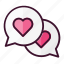 love, chat, bubble 