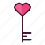 love, key, heart 