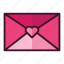 love, message, envelope 