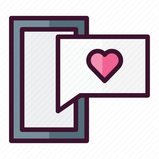 Phone, chat, love, heart icon - Download on Iconfinder