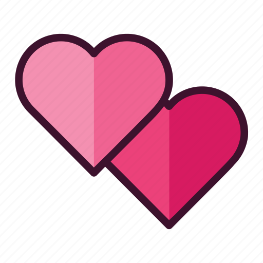 Two, heart, love, valentine icon - Download on Iconfinder