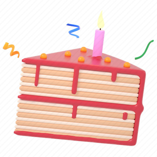 Cake, birthday, strawberry cake, celebration, valentine, 3d, party 3D illustration - Download on Iconfinder