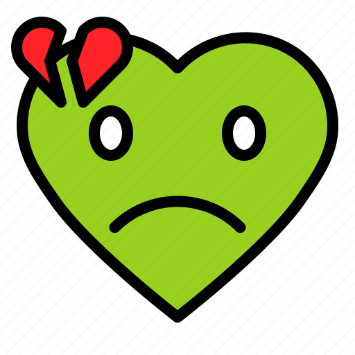 Emoji, emoticon, heartbreak, sad, valentine icon - Download on Iconfinder