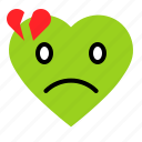 emoji, emoticon, heartbreak, love, sad