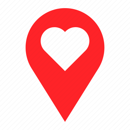 Heart, location, love, pin icon - Download on Iconfinder