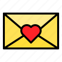 envelope, heart, letter, mail, romance