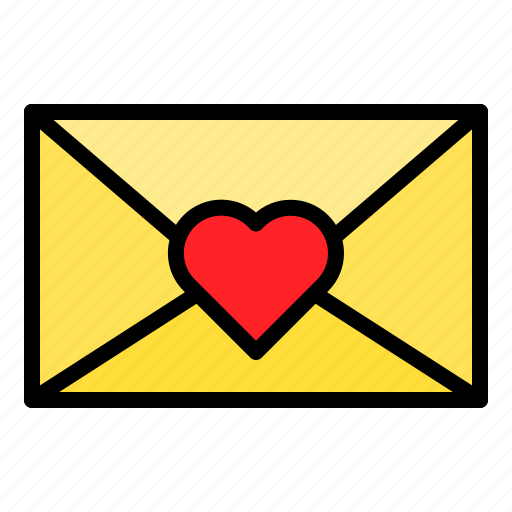 Envelope, heart, letter, mail, romance icon - Download on Iconfinder