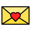 envelope, heart, letter, mail, romance 