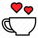 cup, drinks, heart, romance