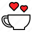 cup, drinks, heart, romance 