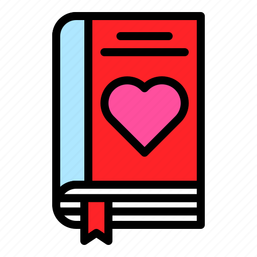 Diary, heart, love, notebook, romance icon - Download on Iconfinder