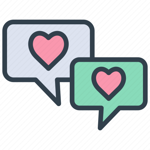 Valentine, chat, message, bubble, talk, comment icon - Download on Iconfinder
