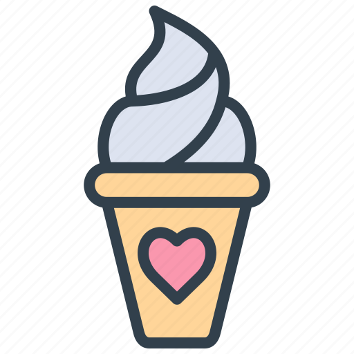 Valentine, ice cream, dessert, romance, cake, sweets icon - Download on Iconfinder