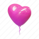 valentine, heart, shaped, balloon, romantic, decoration 