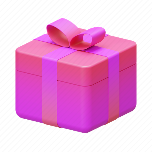 Valentine, gift, box, isometric, present, package, ribbon 3D illustration - Download on Iconfinder