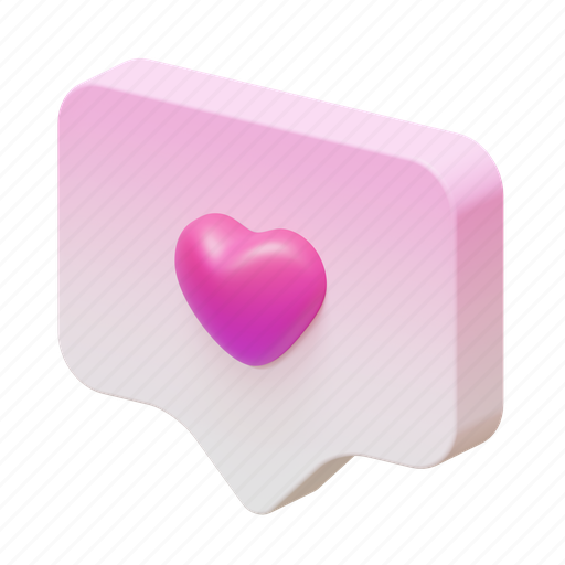 Valentine, love, chat, isometric, communication, conversation 3D illustration - Download on Iconfinder