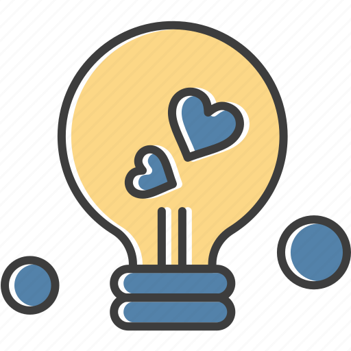 Bulb, heart, love, valentine icon - Download on Iconfinder