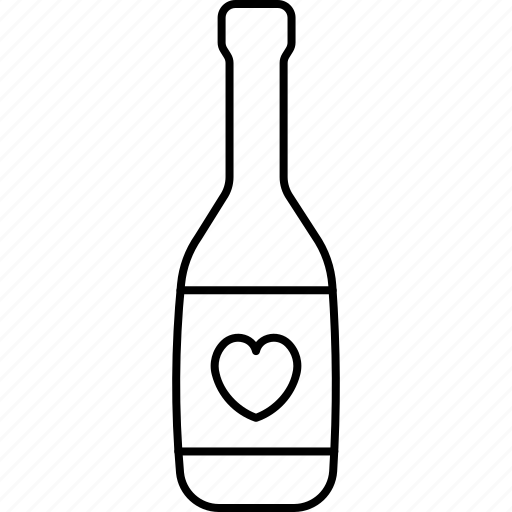 Wine, beer, heart, bottle icon - Download on Iconfinder