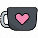 coffee, love, drink, valentine, mug, tea
