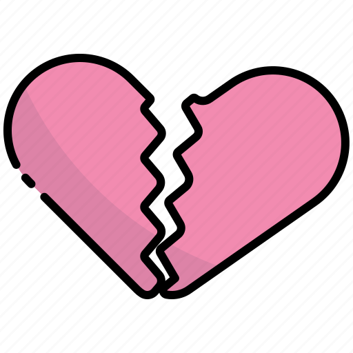 Broken heart, love, heart, heartbreak, broken icon - Download on Iconfinder