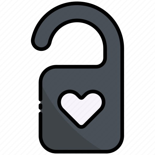 Door hanger, love, hotel, valentine, heart, hanger icon - Download on Iconfinder