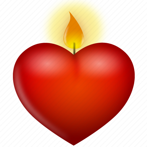 Candle, flame, heart, love, valentine's day, romantic, valentine icon - Download on Iconfinder