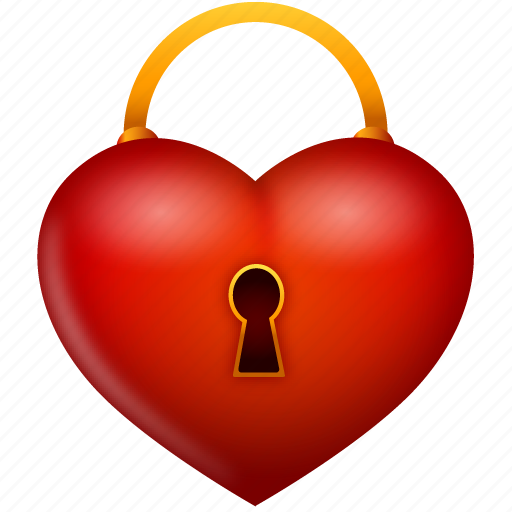 locked heart clipart