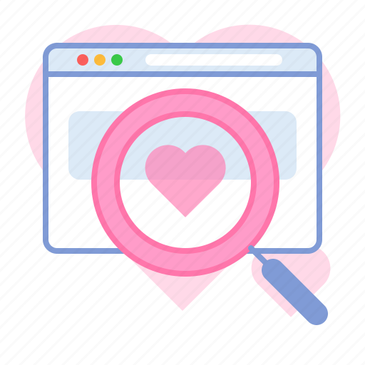 Browser, dating, heart, lens, love, search, valentin icon - Download on Iconfinder