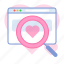 browser, dating, heart, lens, love, search, valentin 