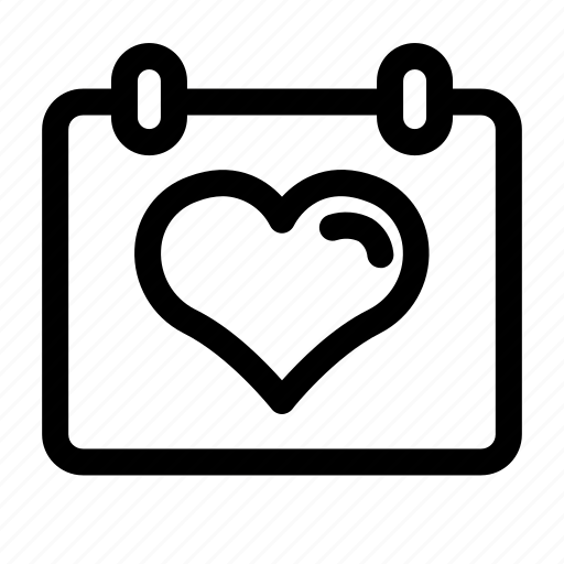 Heart, calendar, valentine, gift, love icon - Download on Iconfinder