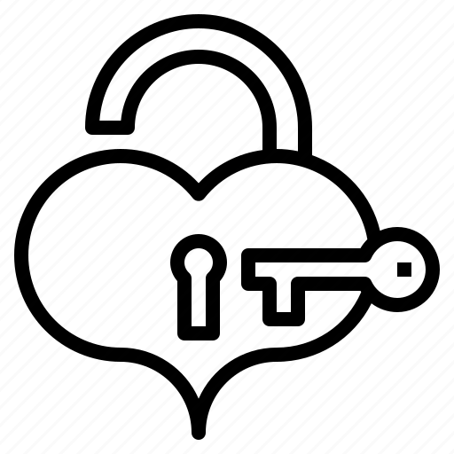 Heart, key, unlock, valentine icon - Download on Iconfinder