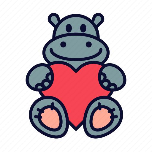 Birthday present, hippo, love, present, toy, valentine, valentines day icon - Download on Iconfinder