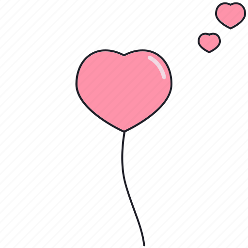 Ballon, balloon, heart, love, seint velentine, valentine, valentine's day icon - Download on Iconfinder