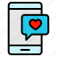 valentine, love, heart, smartphone, message 