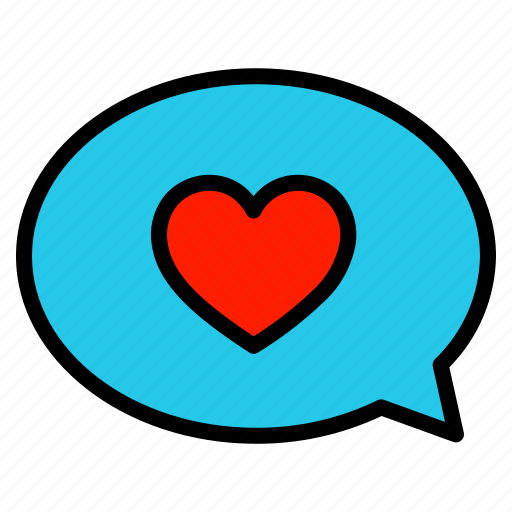 Valentine, love, talk, heart, chat icon - Download on Iconfinder