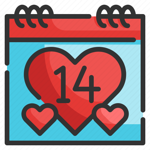 Calendar, valentines, love, heart, february, romantic, date icon - Download on Iconfinder