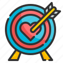 target, valentines, heart, love, arrow, darts, spec