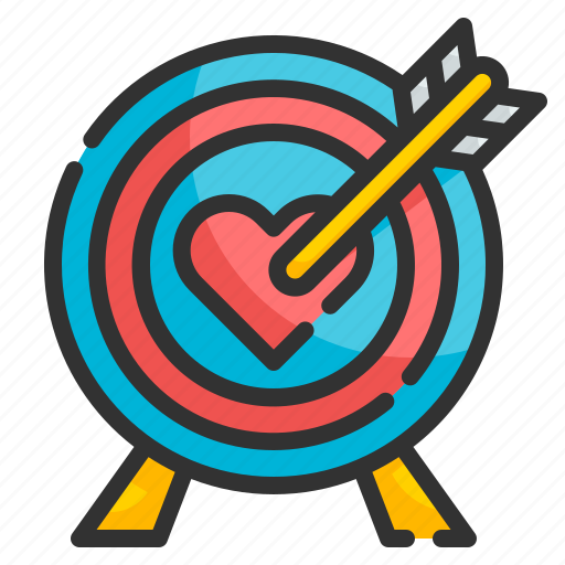 Target, valentines, heart, love, arrow, darts, spec icon - Download on Iconfinder