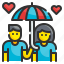 umbrella, couple, valentines, heart, love, romantic, boyfriend 