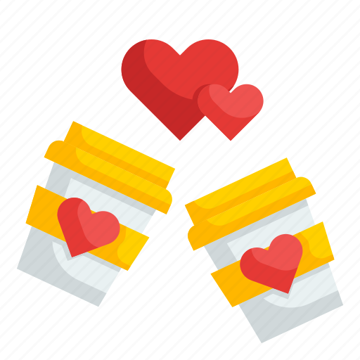 Coffee, cup, love, valentines, romantic, heart, couple icon - Download on Iconfinder