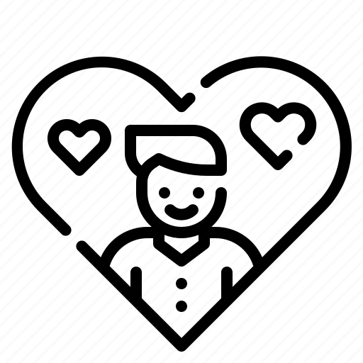 Man, boyfriend, valentines, heart, lover, romantic, male icon - Download on Iconfinder