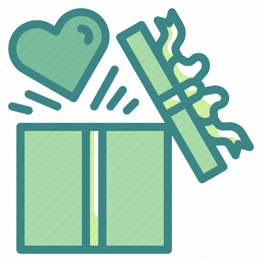 Gift, box, present, heart, love, valentines, package icon - Download on Iconfinder