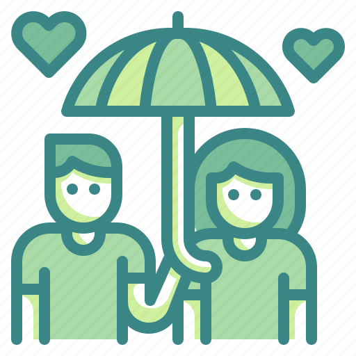 Umbrella, couple, valentines, heart, love, romantic, boyfriend icon - Download on Iconfinder