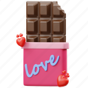 chocolate, bar, food, sweet, love, valentine, romance, gift, dessert 